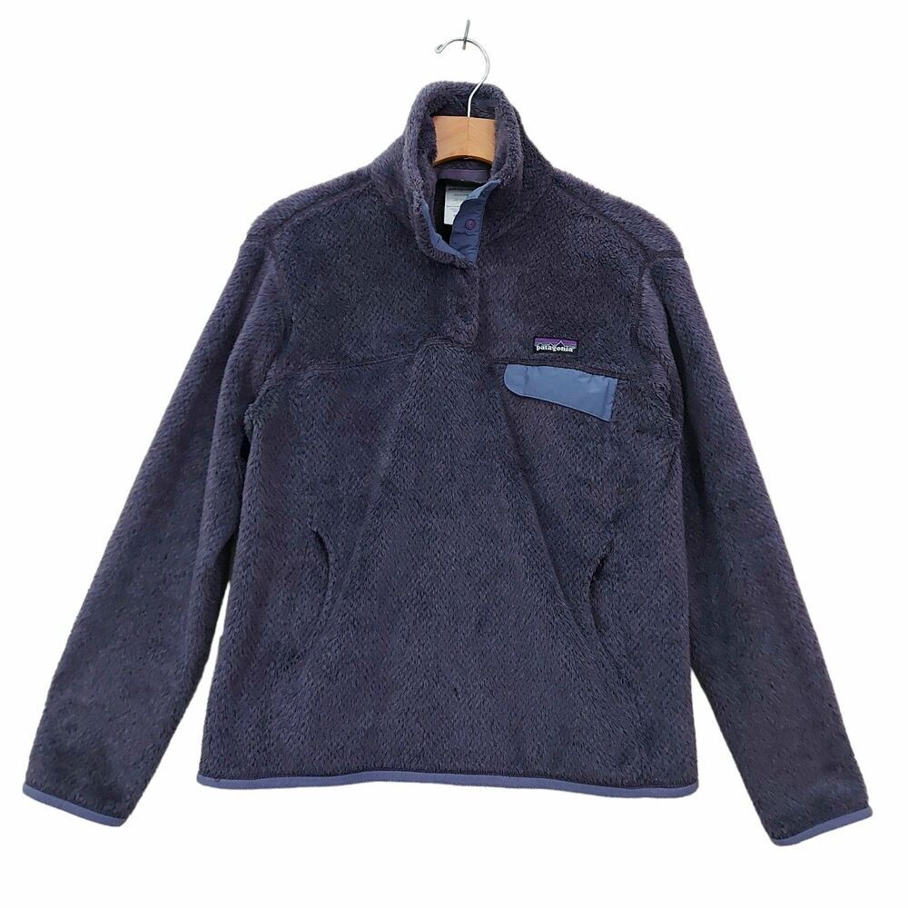 Patagonia Fleece Pullover Womens Medium Purple Re-Tool Snap-T Cozy Comfy